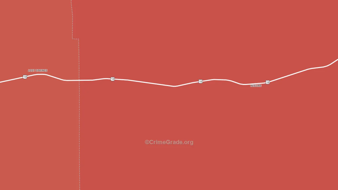 Keeline, WY Map of Murder Rates