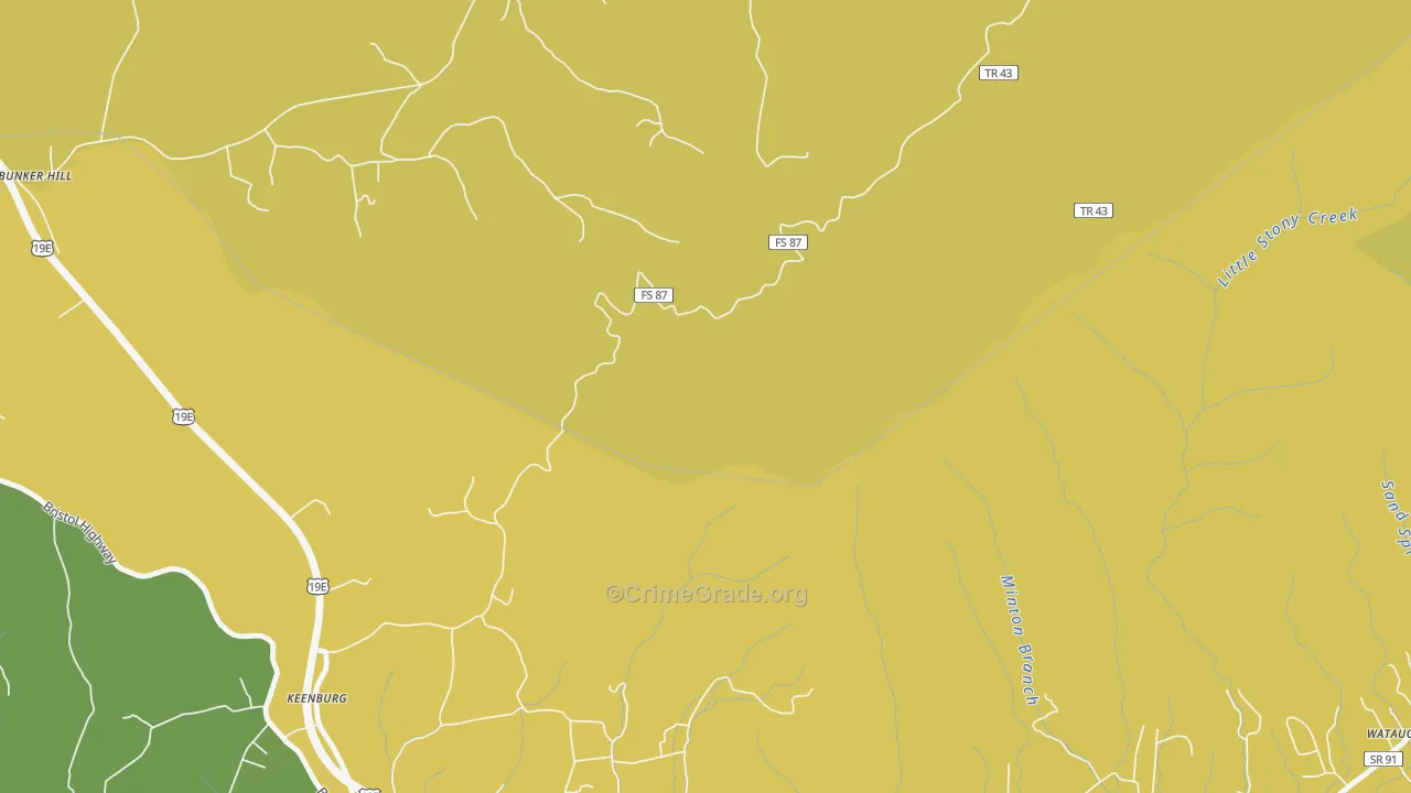 Keenburg, TN Map of Murder Rates