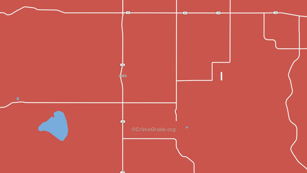 Keene, ND Map of Murder Rates