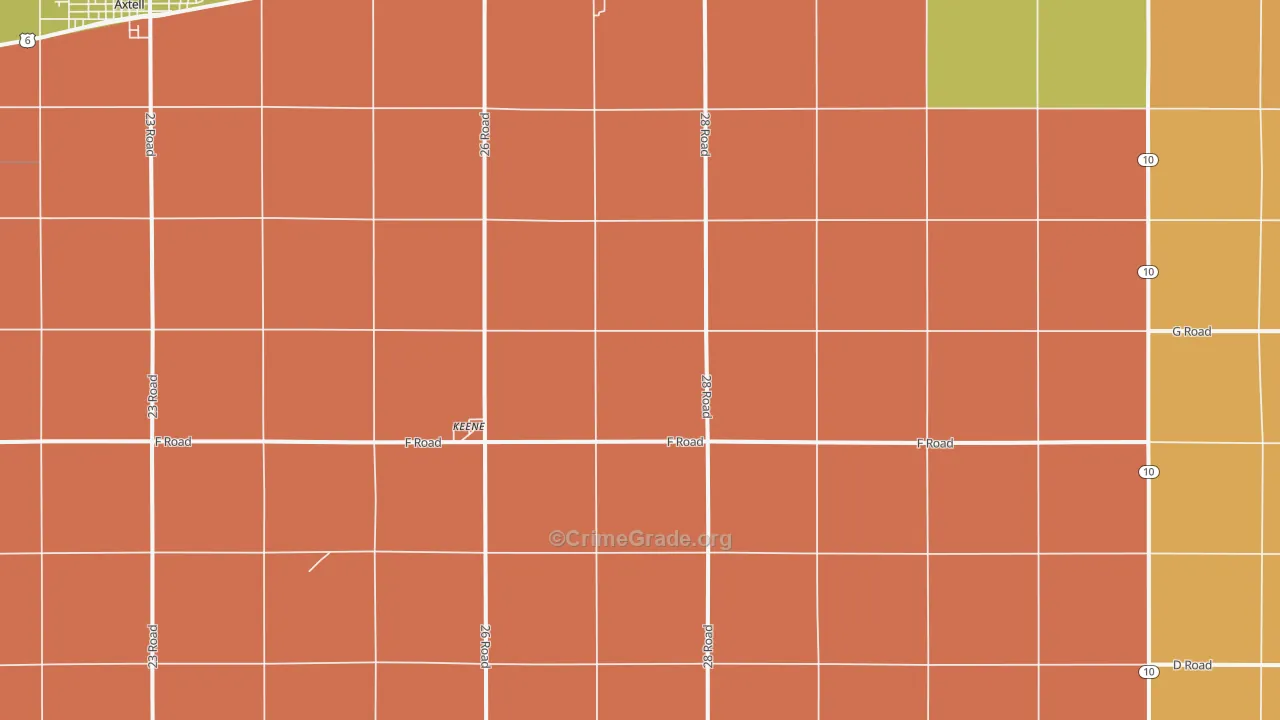 Keene, NE Map of Murder Rates