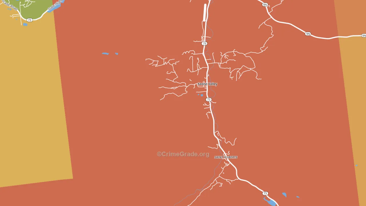 Keene Valley, NY Map of Murder Rates