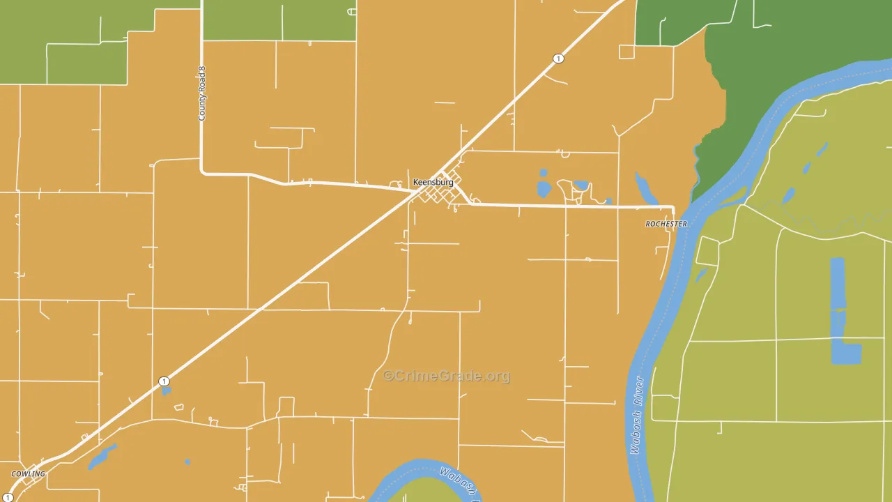 Keensburg, IL Map of Murder Rates