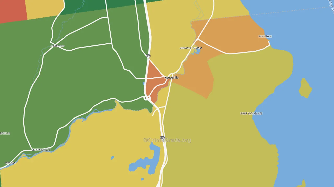 Keeseville, NY Map of Murder Rates