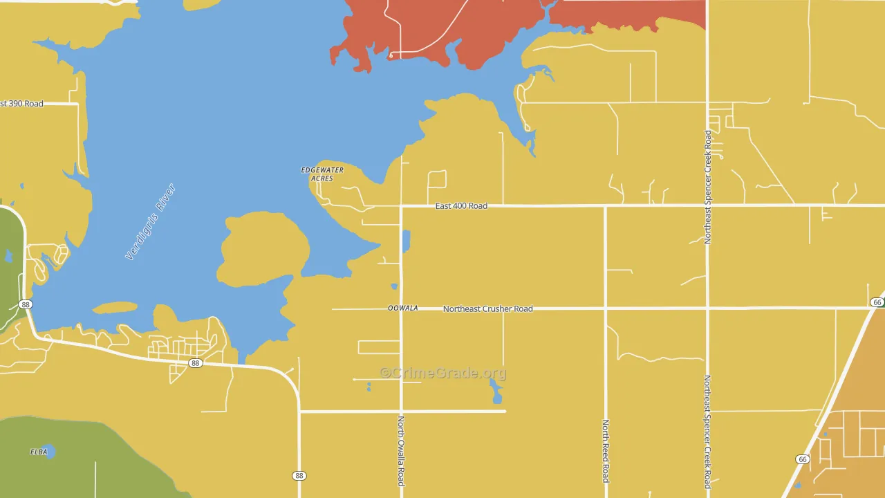 Keetonville, OK Map of Murder Rates