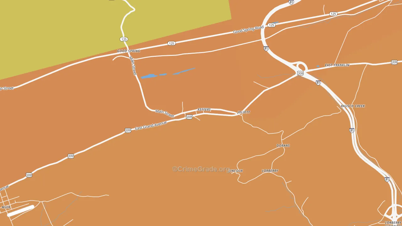 Keffer, PA Map of Murder Rates