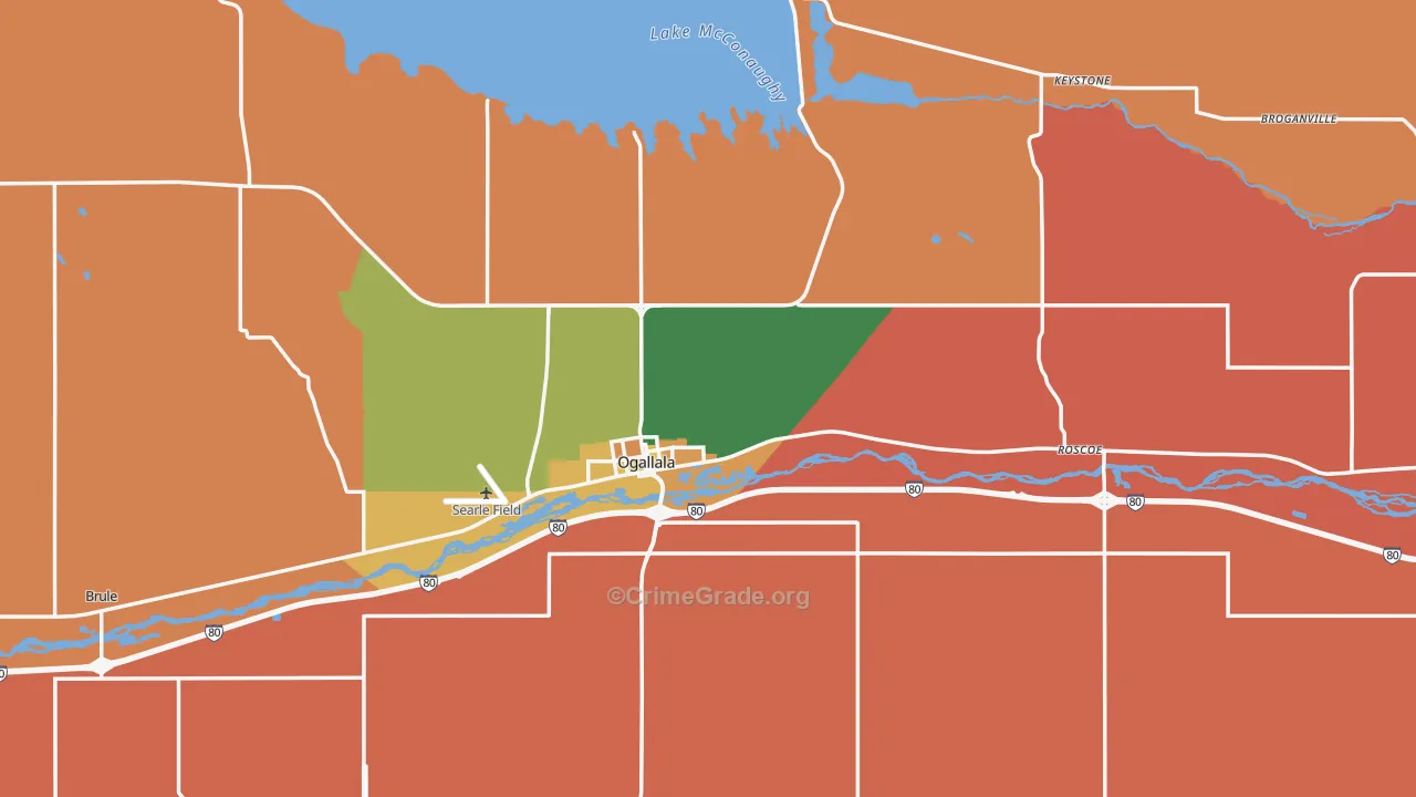 Keith County, NE Map of Murder Rates