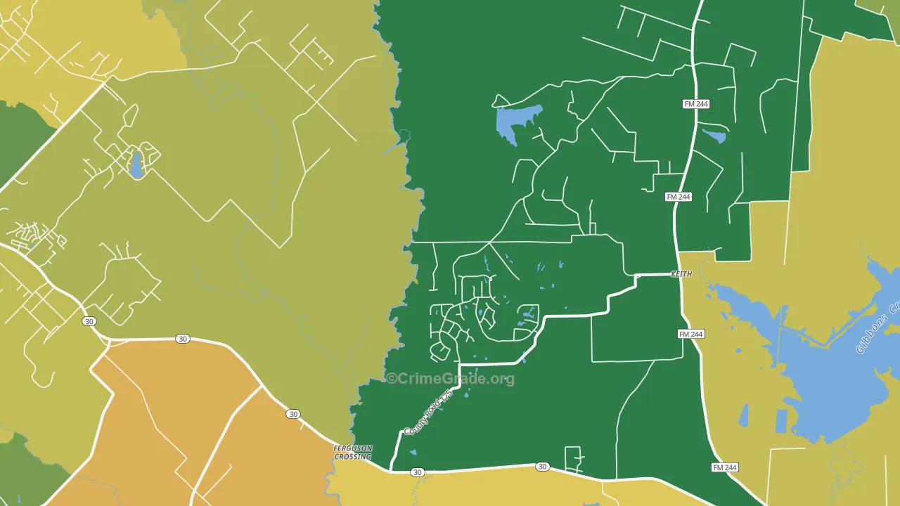 Keith, TX Map of Murder Rates
