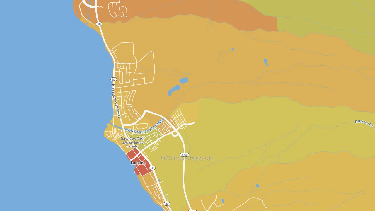Kelawea, HI Map of Murder Rates