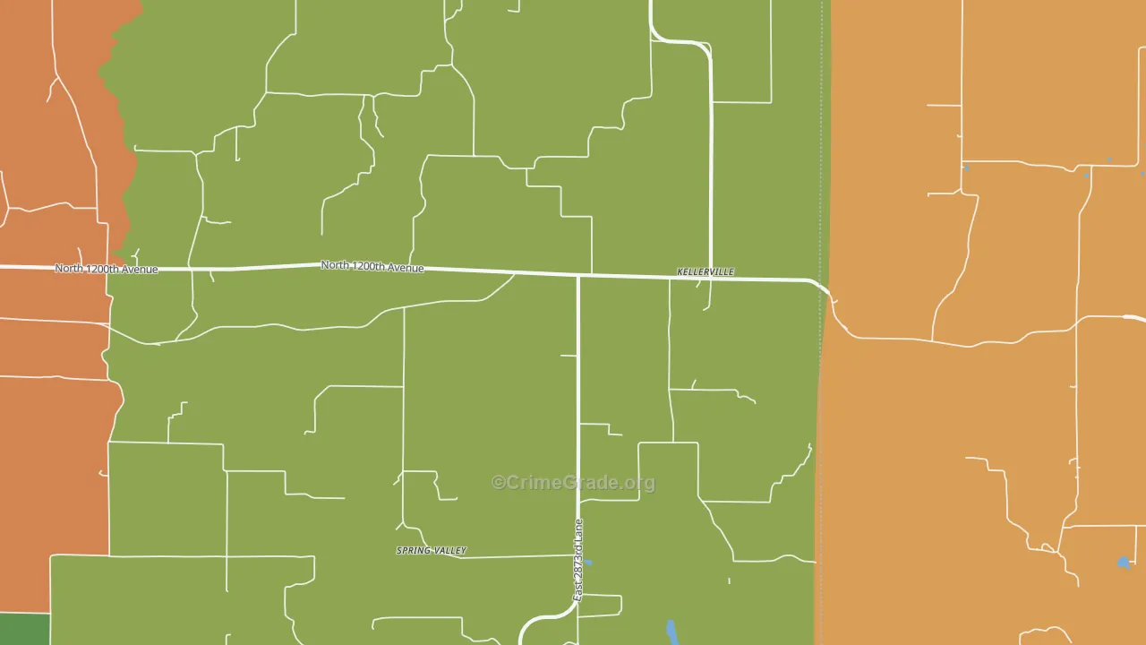 Kellerville, IL Map of Murder Rates