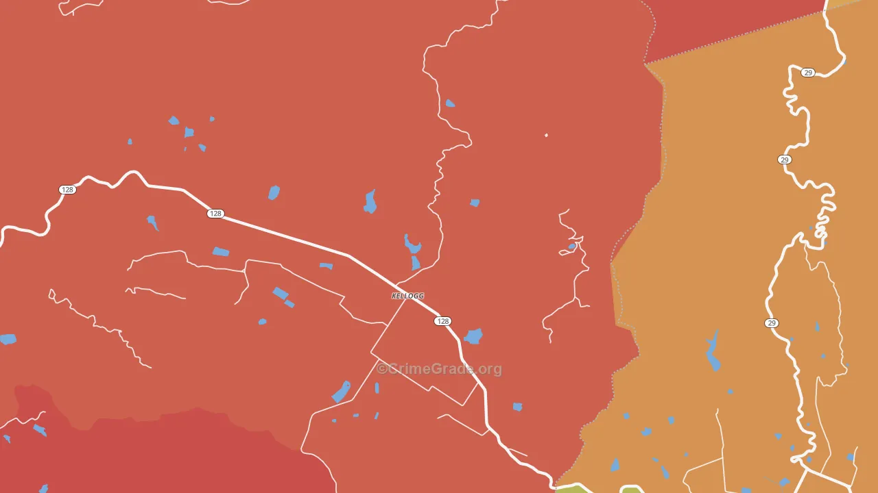 Kellog, CA Map of Murder Rates