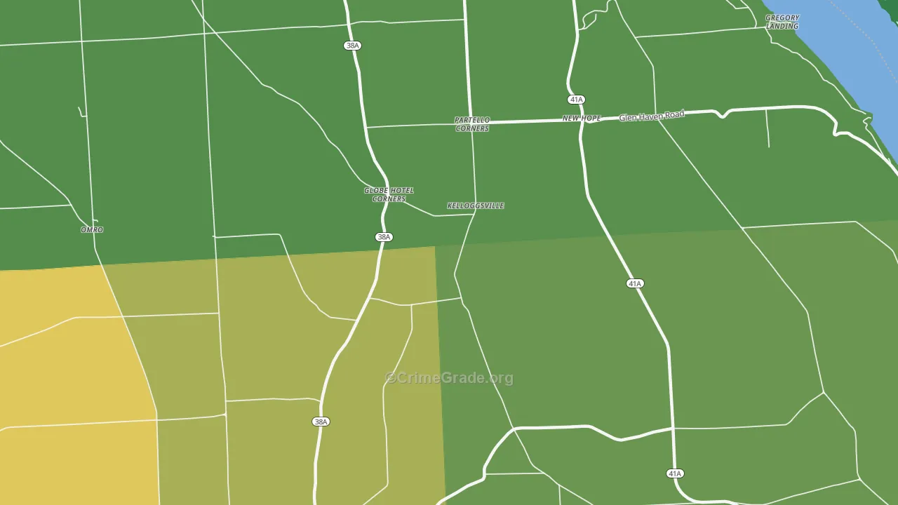 Kelloggsville, NY Map of Murder Rates