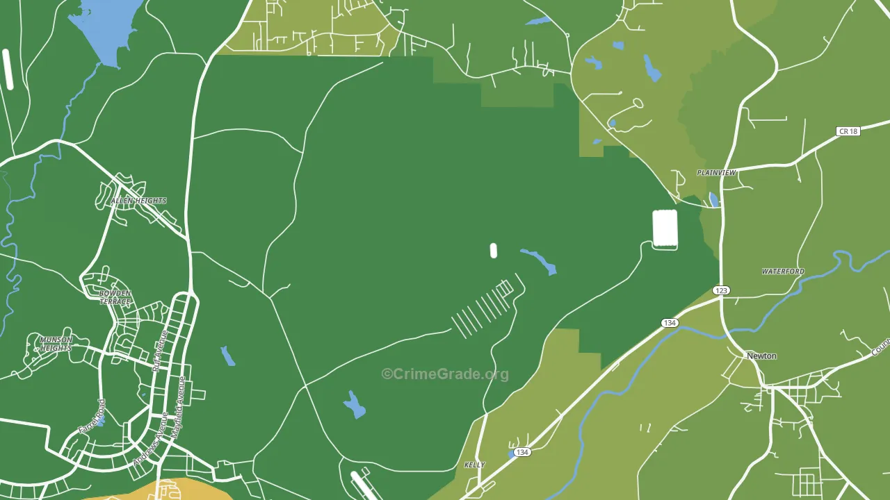 Kelly, AL Map of Murder Rates