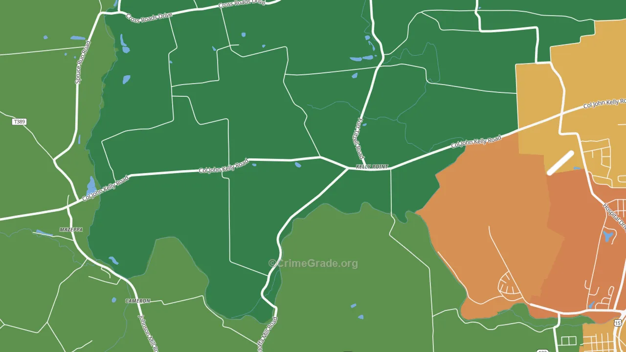 Kelly Point, PA Map of Murder Rates