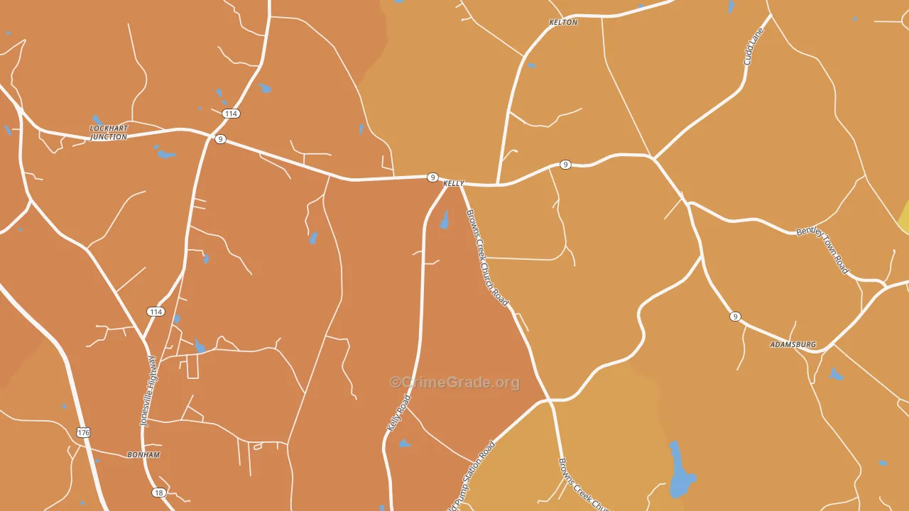 Kelly, SC Map of Murder Rates
