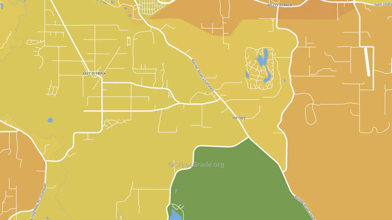 Kellys Korner, WA Map of Murder Rates