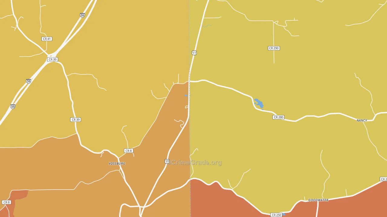 Kelona, MS Map of Murder Rates