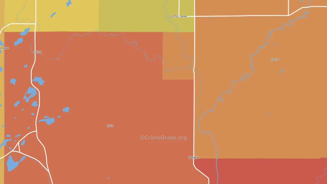 Kelsey, MN Map of Murder Rates