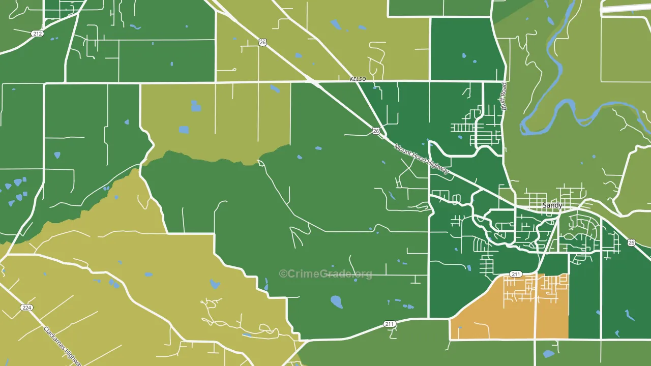 Kelso, OR Map of Murder Rates