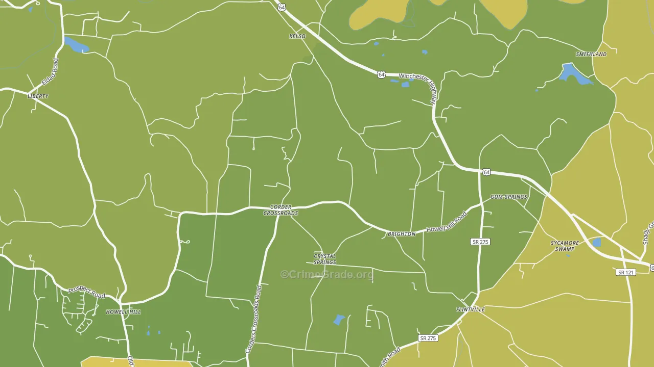 Kelso, TN Map of Murder Rates