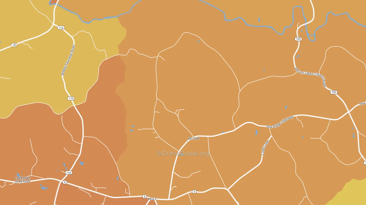 Kelton, SC Map of Murder Rates