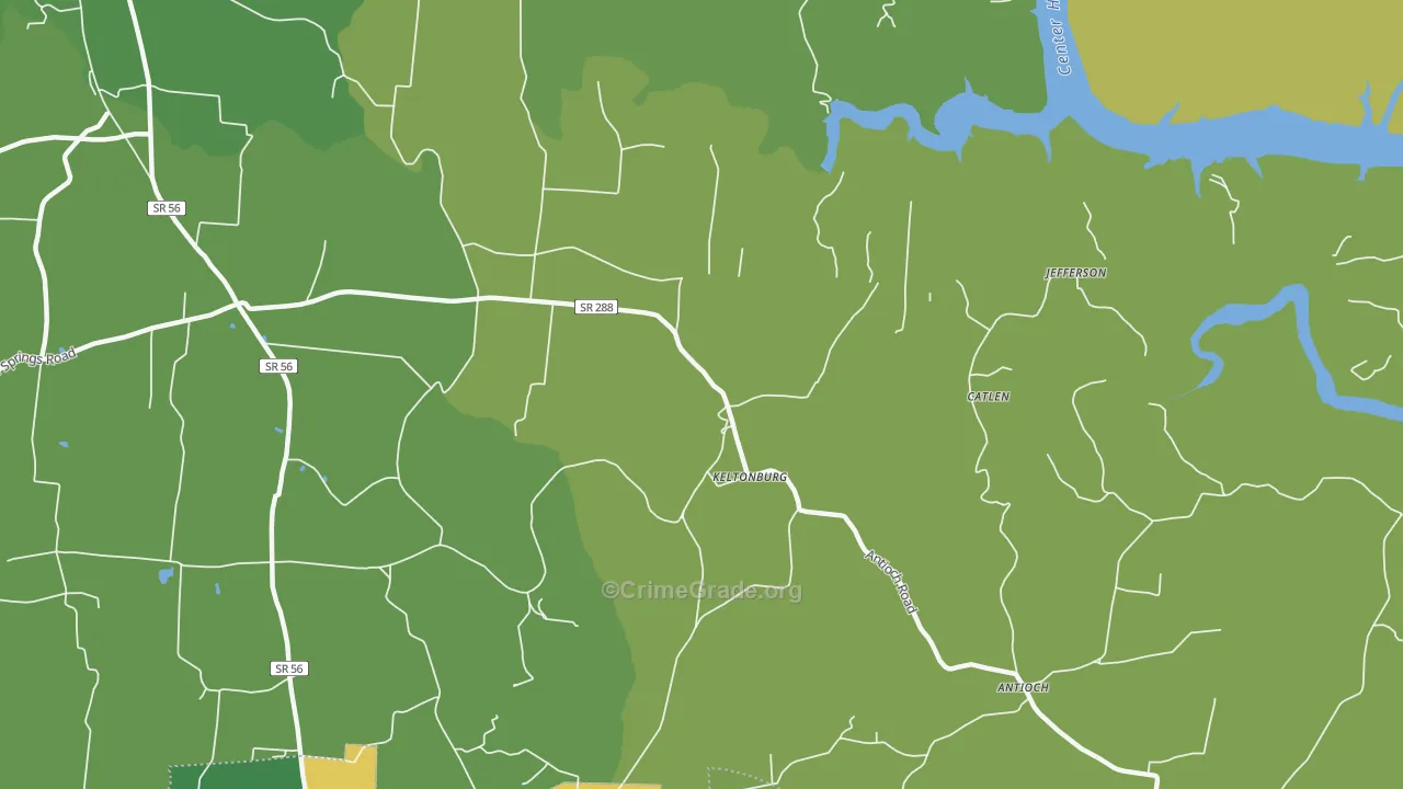 Keltonburg, TN Map of Murder Rates