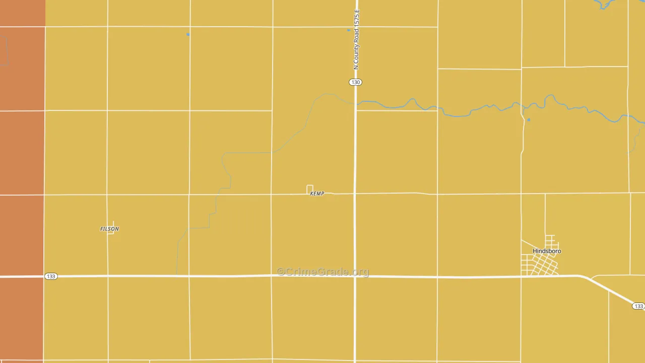 Kemp, IL Map of Murder Rates