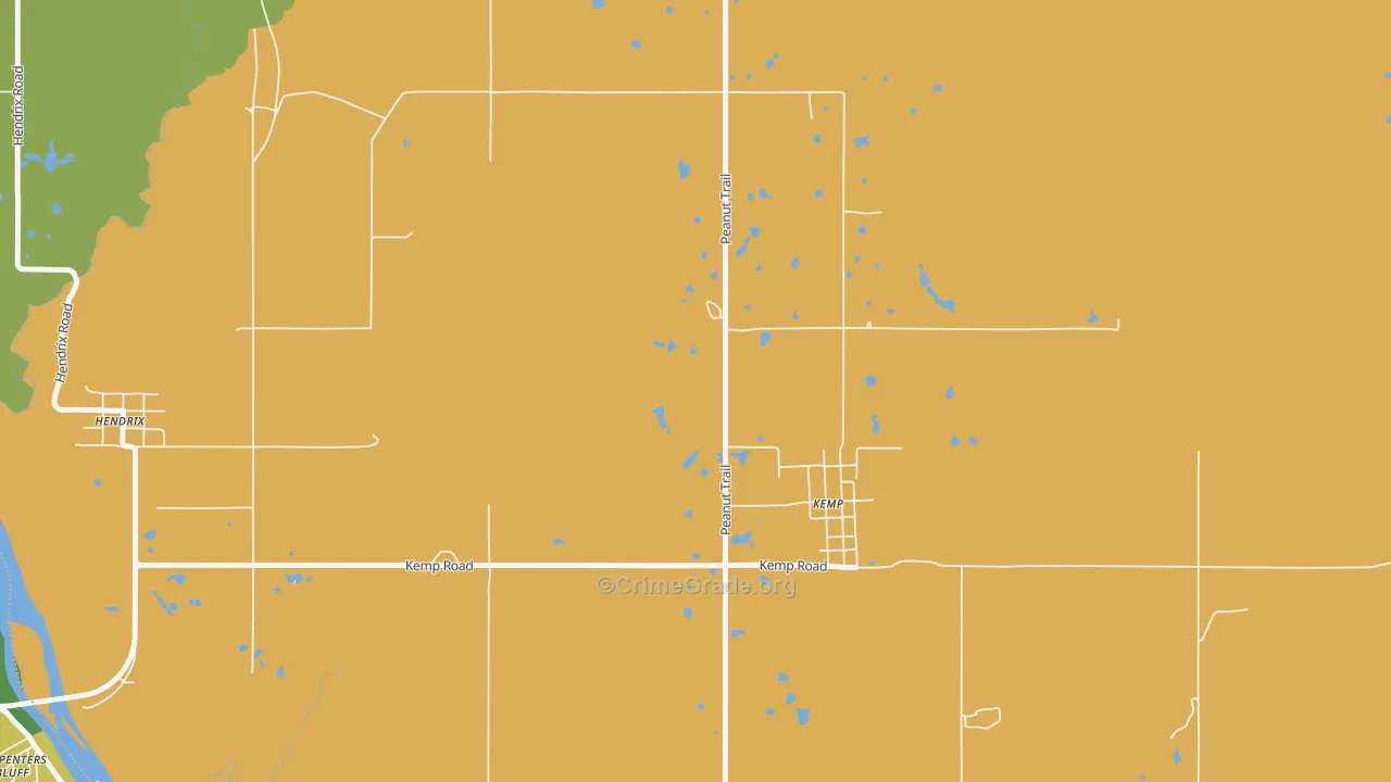 Kemp, OK Map of Murder Rates