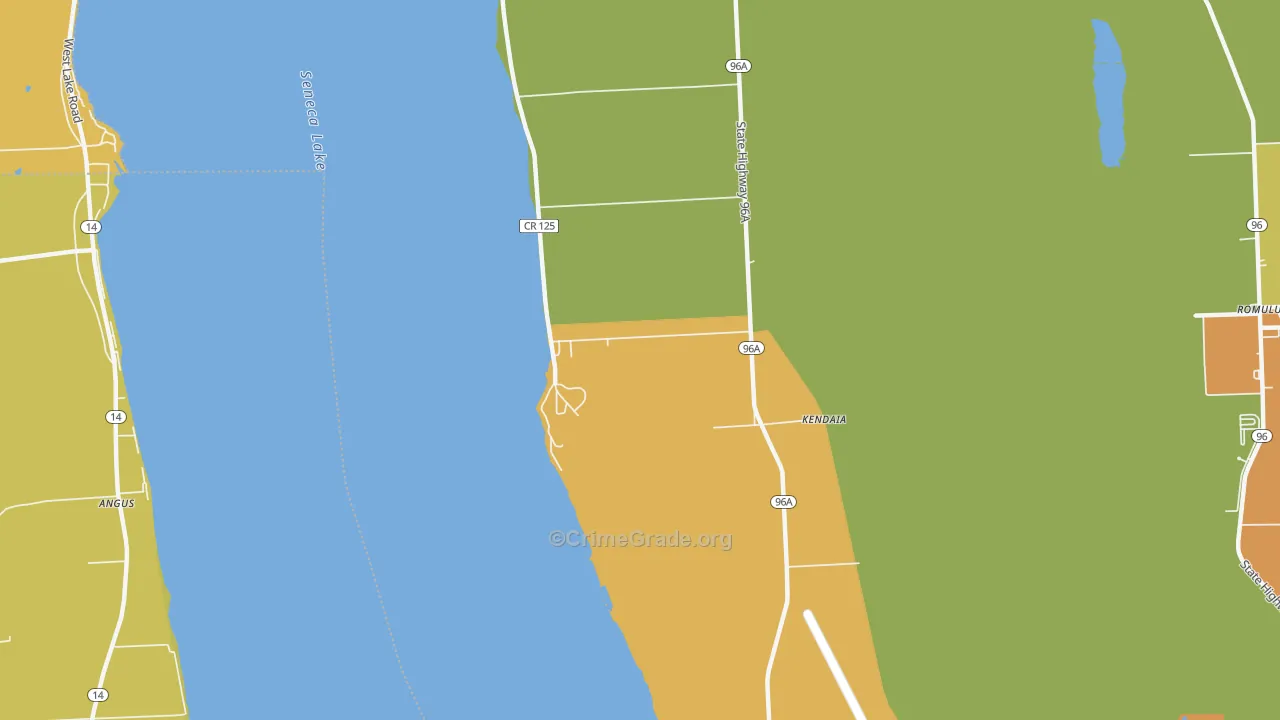Kendaia, NY Map of Murder Rates