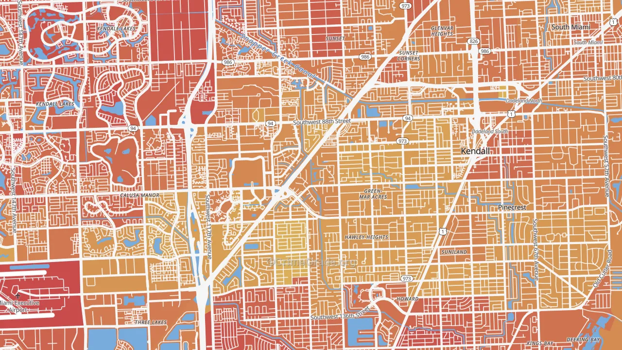 Kendall, FL Map of Murder Rates