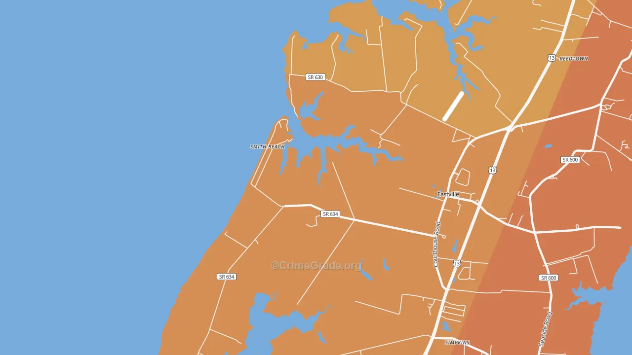 Kendall Grove, VA Map of Murder Rates