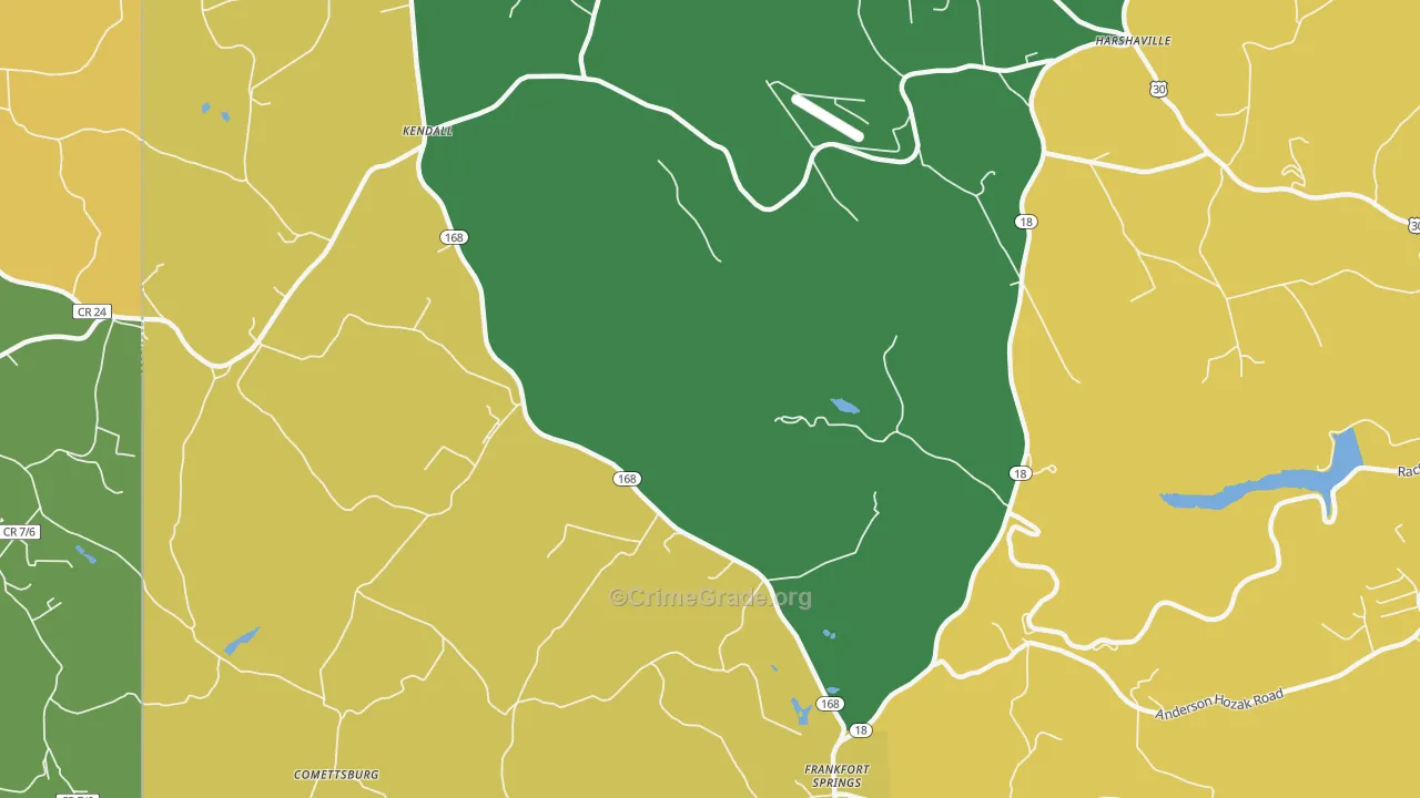 Kendall, PA Map of Murder Rates