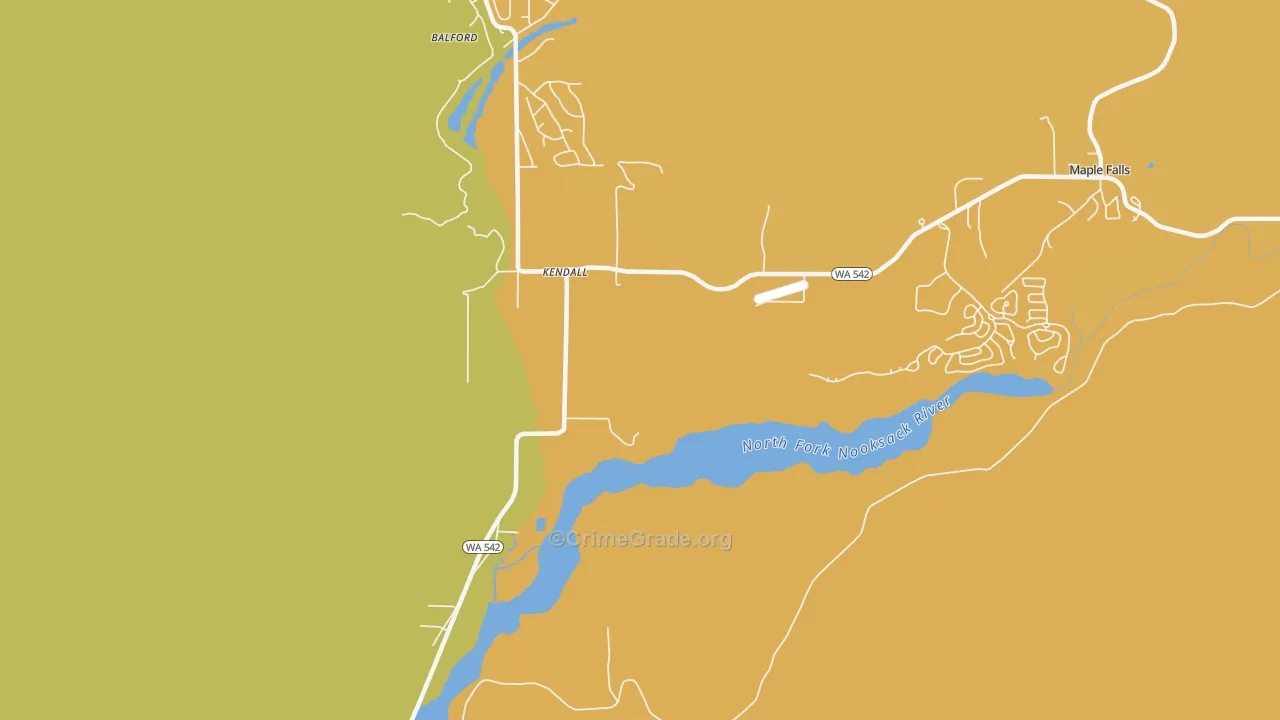 Kendall, WA Map of Murder Rates