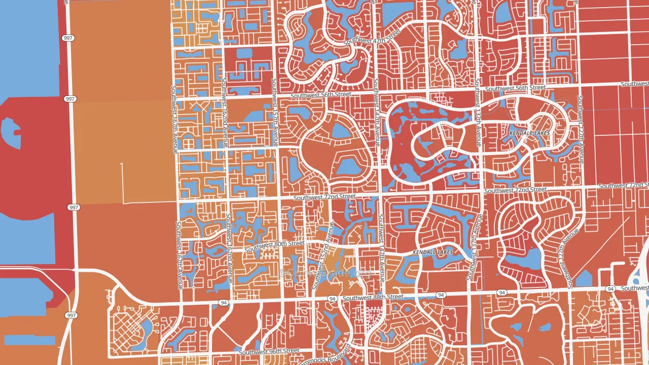 Kendall West, FL Map of Murder Rates