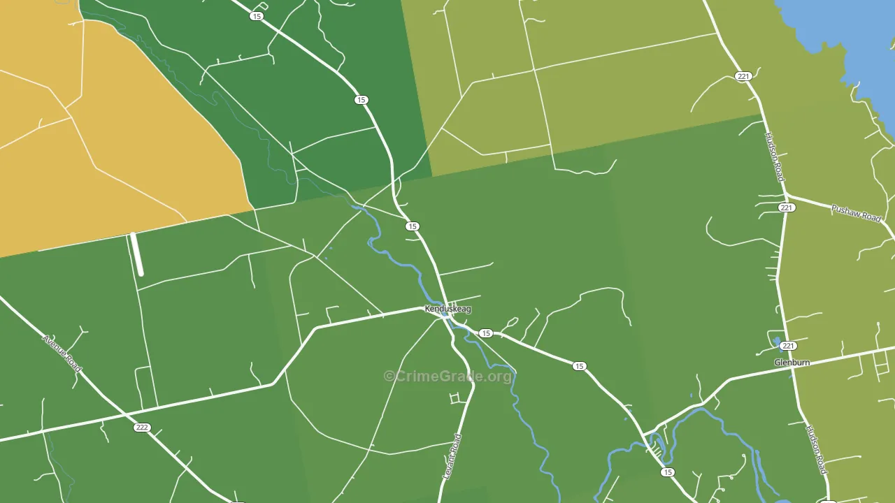 Kenduskeag, ME Map of Murder Rates
