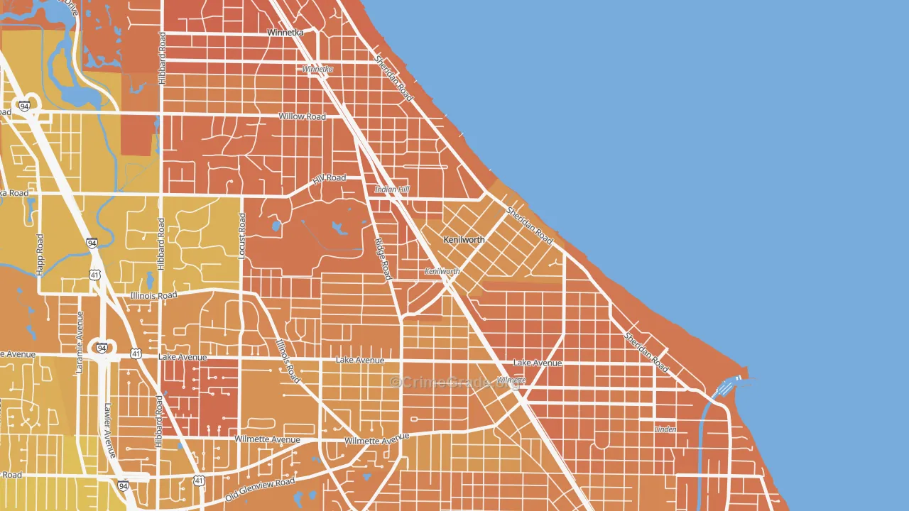 Kenilworth, IL Map of Murder Rates
