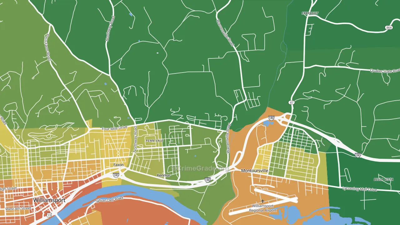 Kenmar, PA Map of Murder Rates