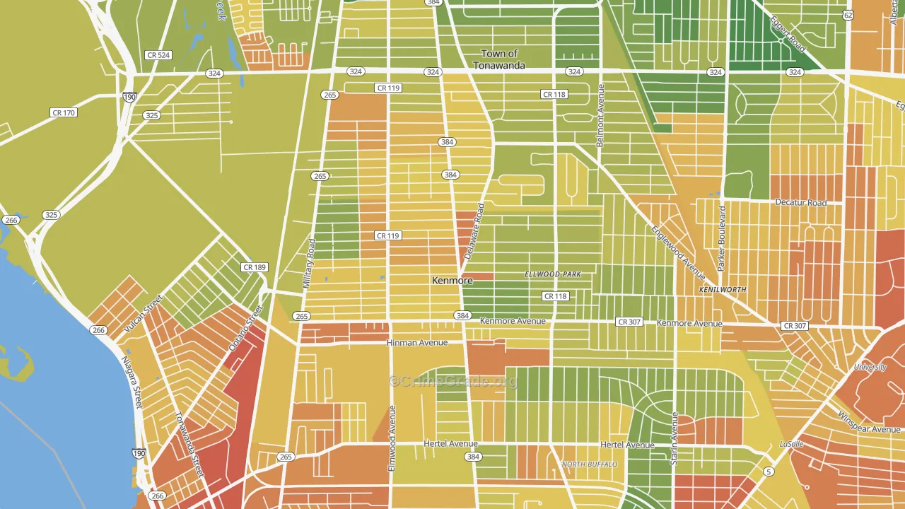 Kenmore, NY Map of Murder Rates