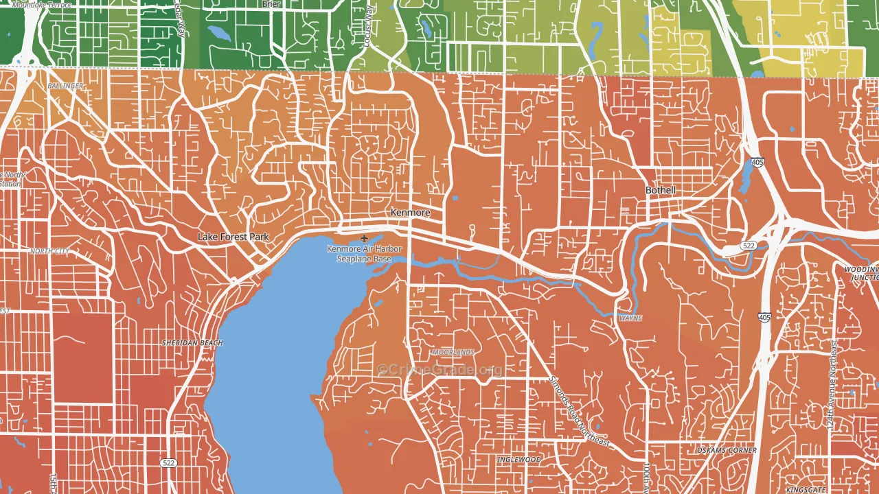 Kenmore, WA Map of Murder Rates