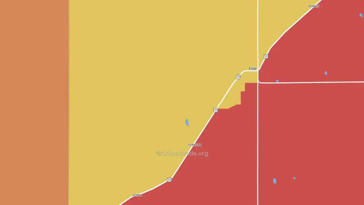 Kenna, NM Map of Murder Rates