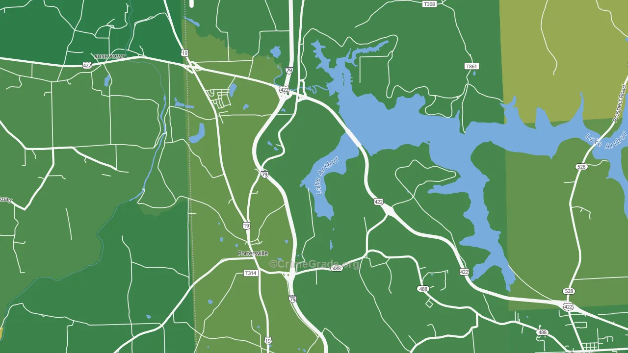 Kennedy Mill, PA Map of Murder Rates