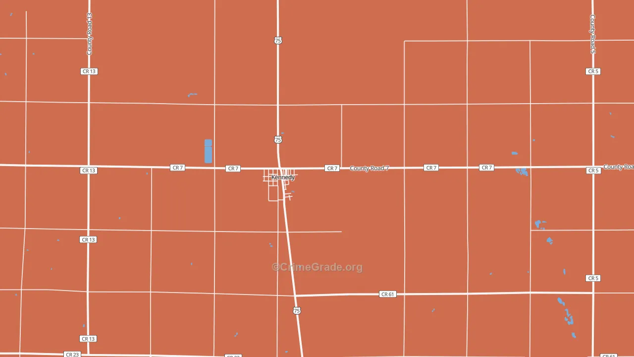 Kennedy, MN Map of Murder Rates