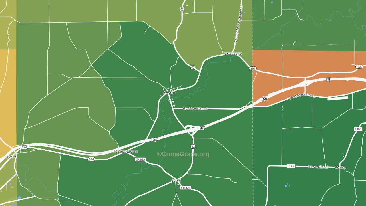 Kennedy, NY Map of Murder Rates