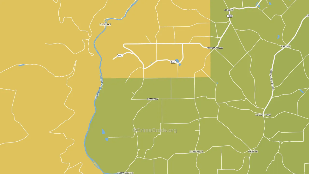 Kennedy, PA Map of Murder Rates