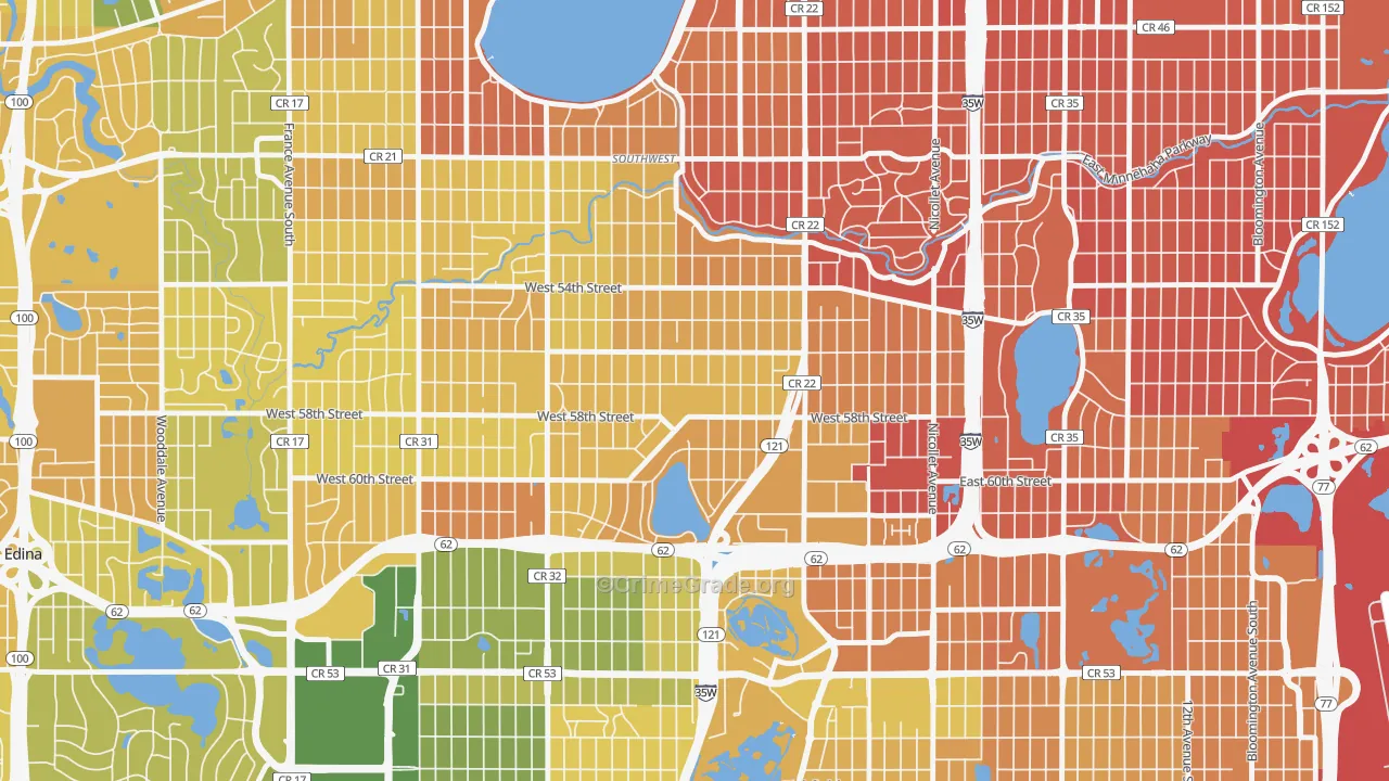 Kenny, Minneapolis, MN Map of Murder Rates