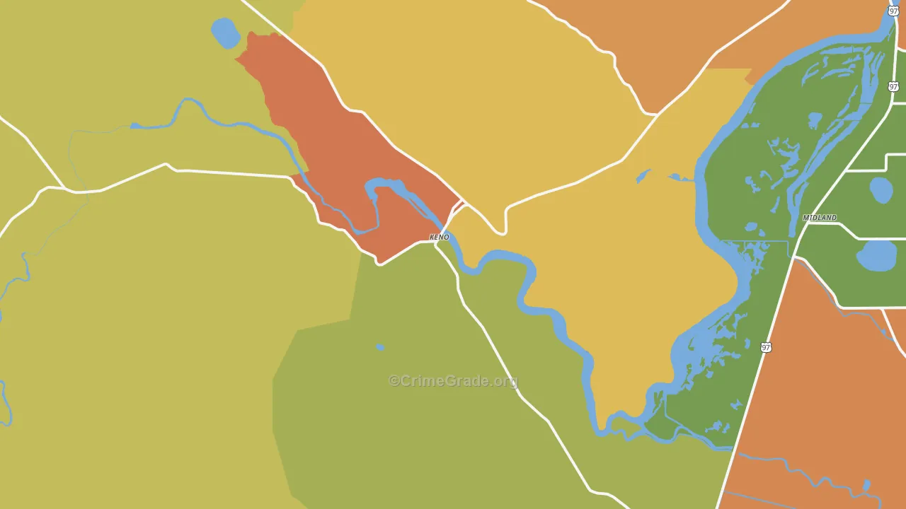 Keno, OR Map of Murder Rates