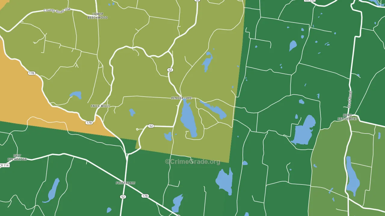 Kenoza Lake, NY Map of Murder Rates
