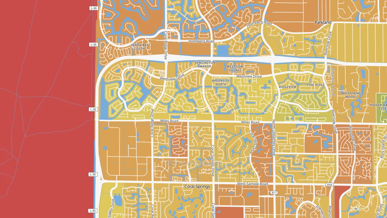 Kensington, Coral Springs, FL Map of Murder Rates