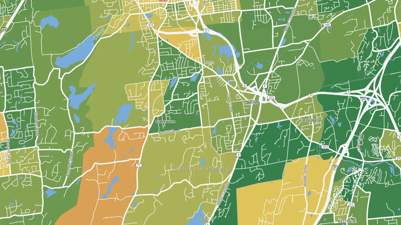 Kensington, CT Map of Murder Rates