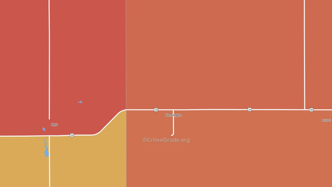 Kensington, KS Map of Murder Rates