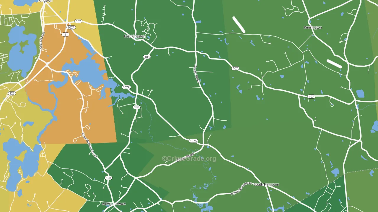 Kensington, NH Map of Murder Rates